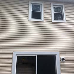 Siding roof after soft wash